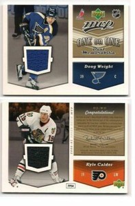 Doug Weight & Kyle Calder 06-07 Upper Deck MVP One On One Dual Game Used Jersey