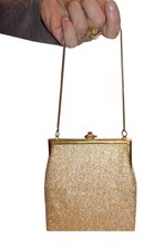 Borsetta a pochette oro vintage anni 20, charleston