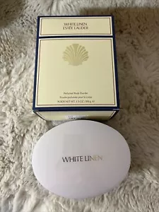 Estee Lauder parfümierter Körperpuder - weißes Leinen - volle Größe 3,5 oz/100 g, neu im Karton - Bild 1 von 3