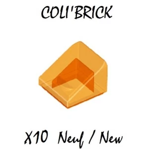 Lego 54200 - 10x Brique / Slope 30 1x1x2/3 - Trans Orange - 50746 35338 - NEUF - Imagen 1 de 1