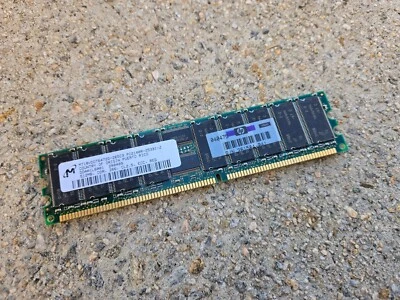 HP MICRON ECC REG MT18VDDT6472G-265C3 Ram Memory 512MB PC2100R DDR-266 - Image 1 of 3