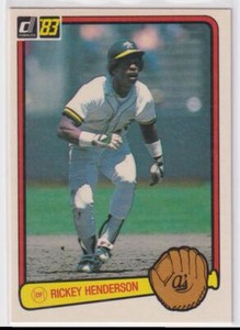 1983 DONRUSS RICKEY HENDERSON OAKLAND ATHLETICS #35