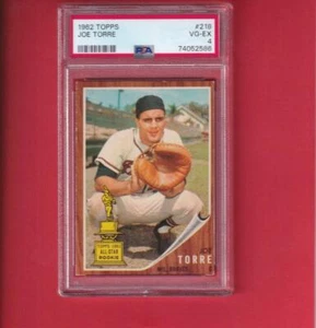 1962 Topps #218 Joe Torre RC PSA 4 VG-EX Milwaukee Braves #26891 - Picture 1 of 2