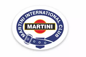 Martini Racing Aufkleber "CLUB" in 10cm breit 2 Stück Kontur oval rar selten neu - Bild 1 von 1