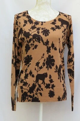 NEXT ❤️ Camel Black SOFT COSY KNIT Crew Neck JUMPER Long Sleeve ❤️ UK 6 34 BNWT - Image 1 of 4
