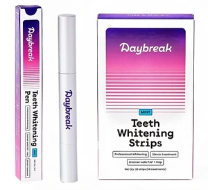 Whitening Pen 2ml (20 Applications) &Whitening Strips 28 Strips Combo for Adults - Picture 1 of 8
