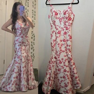 Blumen Meerjungfrau Kleid weiß rot klein - Bild 1 von 14