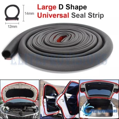 Car Door Rubber Weather Seal Hollow Strip 78inch Universal Weatherstrip D-shape - Image 1 of 4