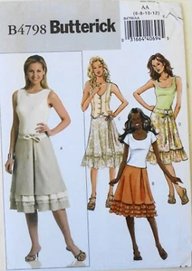 Butterick 4798 Gonne Misses Modello da cucire cintura 6-8-10-12 - Foto 1 di 1