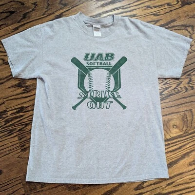 CAMISETA de Softbol UAB (Grande para Mujer) 20x28 Strike Out Birmingham Alabama Blazers Foto 1 de 4