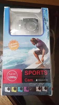 Camera 1080P 12MP Sports Cam Full HD 2.0 Inch Action Cam 30m/98 Waterproof - Image 1 of 2