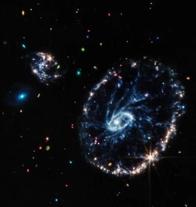 CARTWHEEL GALAXY POSTER 24 X 36 INCH AMAZING LOOKING! - Picture 1 of 2