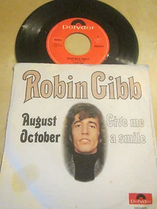 Disco de vinilo 17a 7" ROBIN GIBB AGOSTO OCTUBRE - DAME UNA SONRISA Alemania - Imagen 1 de 5
