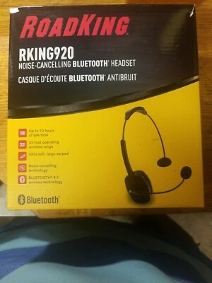 RoadKing RKING920 Noise-Canceling Bluetooth Headset (NEW) - Image 1 of 2