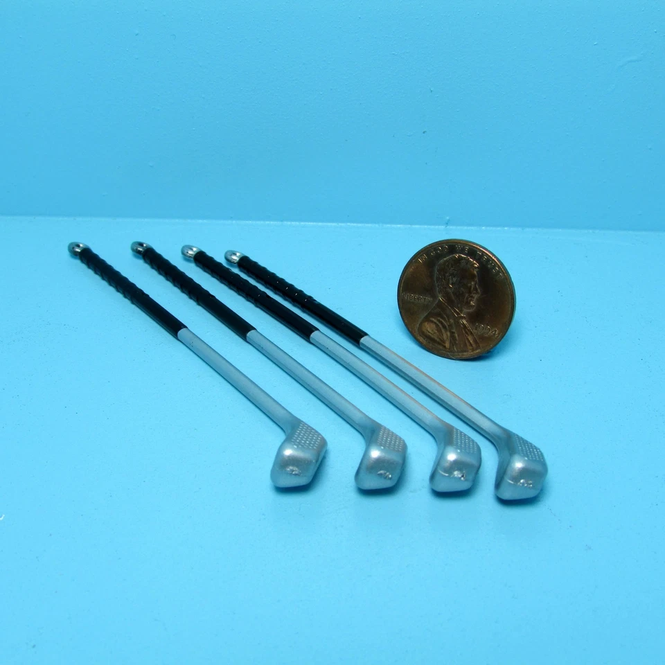 HANDLEY Dollhouse Miniature Sport Golf Set Set of 4 Clubs ~ G2050
