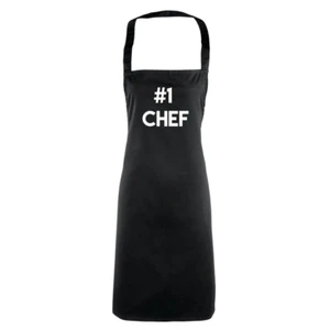 Delantal impreso número 1 chef #1 hornear cocina regalo - Imagen 1 de 20
