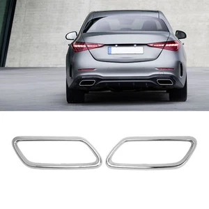 Exhaust Tip Cover Trims Bezel For Benz C‑Class W206 06 AMG Line 2022 - Picture 1 of 12