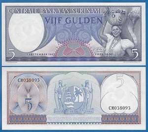 Surinam 5 Gulden 1963 P 120 UNC - Imagen 1 de 1
