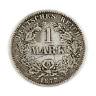 Moneta 1 marka Cesarstwo Jäger nr 9 1877 Hanower B srebro piękne S ◈