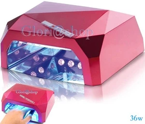 LAMPADA UV LED CCFL 36W PROFESSIONALE RICOSTRUZIONE GEL UNGHIE NAIL ART TIMER - Foto 1 di 1
