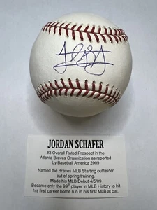 Jordan Schafer Tristar # 7028503 handsignierter OML Baseball mit Ultra Pro UV - Bild 1 von 7