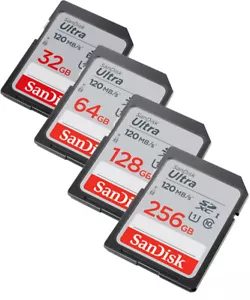 SanDisk Ultra 128GB 64GB 32GB 16GB SD SDHC SDXC Flash Card Lot Class10 140MB/s - Picture 1 of 11