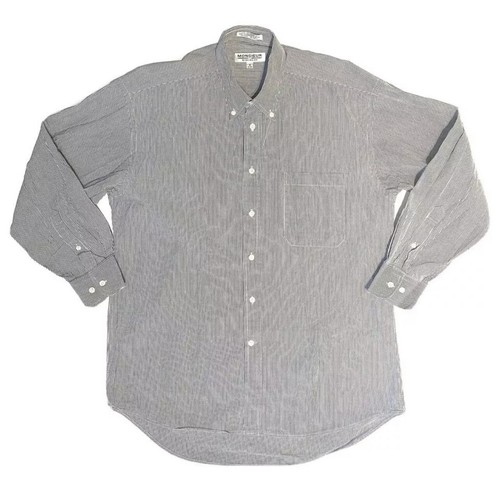 Givenchy Camicia elegante uomo a righe manica lunga con bottoni blu 16 (prezzo al pubblico $180)