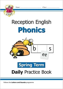 Reception Ages 4-5 Phonics Daily Practice Book Spring Cgp - Imagen 1 de 10
