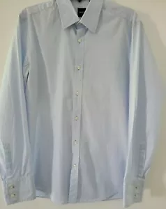 Camisa de vestir geométrica Hugo Boss para hombre azul blanco/azul calce regular talla MEDIANA - Imagen 1 de 11