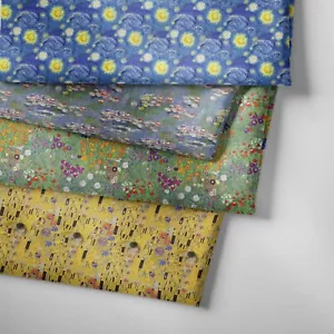 100 % Baumwolle Van Gogh Kunst Vintage Kinder Handwerk Kleid Nähen Premium Stoff | FQ - Bild 1 von 13