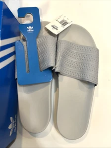 NEW Boxed Adidas Adilette Sandal Slide BY9906 Gray US Men’s 14 - Picture 1 of 4