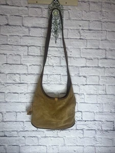 Borsa a tracolla UGG super lunga hobo marrone scamosciato imbracatura rara borsa hippie nuova con etichette - Foto 1 di 14