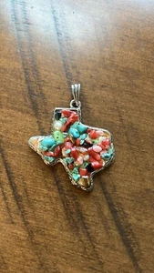 The Great State of TEXAS Colorful Beaded Pendant - Picture 1 of 1