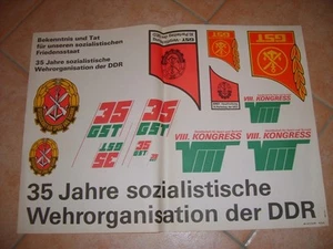 Manifesto di propaganda RDT/35 anni di organizzazione militare della DDR GST (ELTENST) GDR - Foto 1 di 1