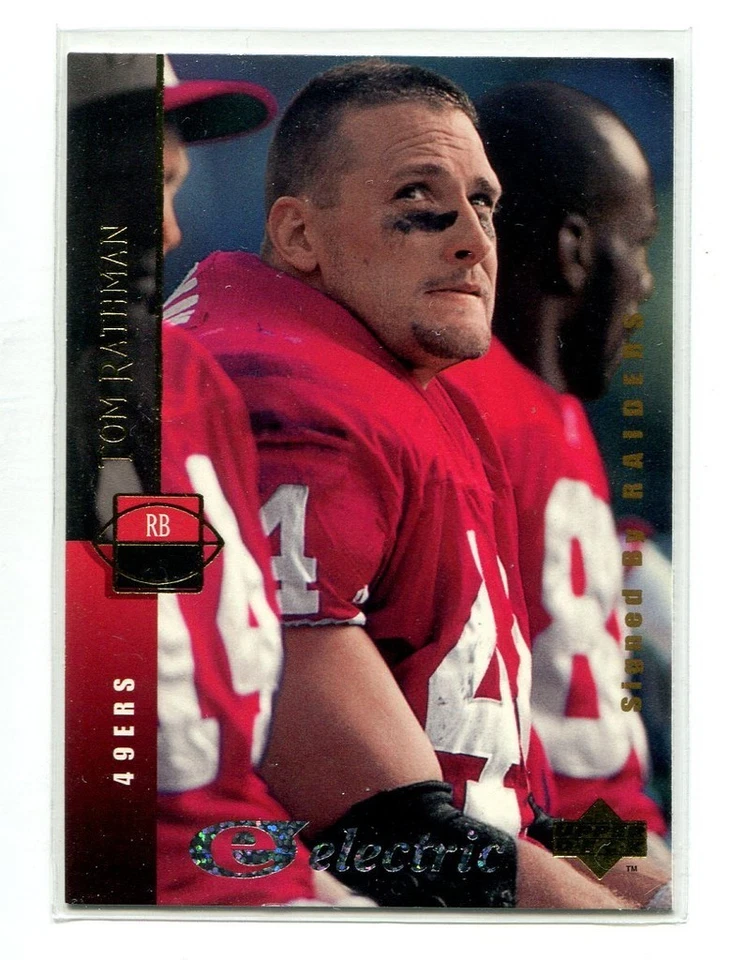 1994 Upper Deck Electric SILVER #85 Tom Rathman Nebraska/San Francisco 49ers - Image 1 of 1
