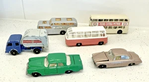 Vintage Matchbox Die-Cast Car Lot of 6 – London Bus, Greyhound, Cleansing Truck, - Picture 1 of 15