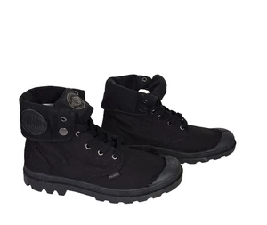 Botas Paladio Para Hombre 10 Medianas Negras Sueltas Lona Combate Nuevas en Caja - Imagen 1 de 12