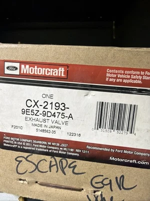 2009-2012 Ford Escape Hybrid Novo em Folha Válvula EGR Fabricante de Equipamento Original Motorcraft # CX-2193 - Imagem 1 de 4