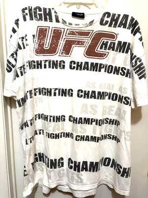 Ultimate Fighting Championship T-Shirt XL? White As Real As It Gets Y2K Graphic - Image 1 of 4