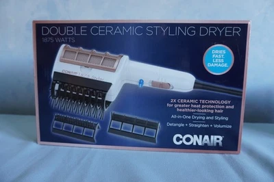 Secador de Pelo Doble Cerámica Conair SD5DCM 3 Accesorios Nuevo Caja Abierta Foto 1 de 4