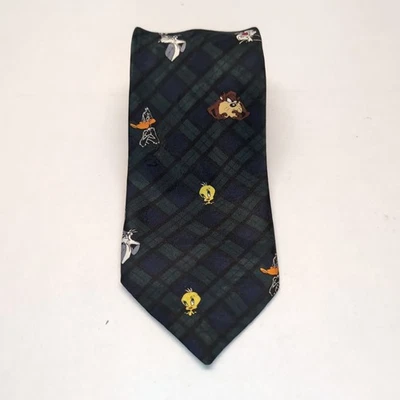 Looney Tunes Mania Mens Novelty Vintage Necktie Tie 1994 Warner Brothers - Image 1 of 4