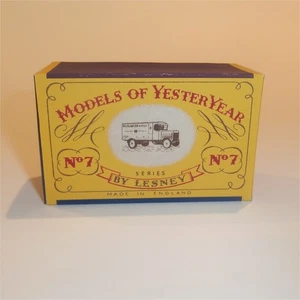 Matchbox Lesney Yesteryear 7 a Leyland 4 Ton Van Jacobs A Style Repro Box - Picture 1 of 5