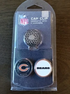 Team Golf NFL Chicago Bears Golf Cap Clip with 2 Removable Magnetic Ball Markers - Picture 1 of 4