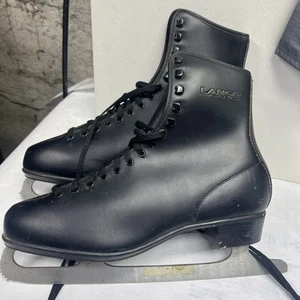 (M14) Vintage Eiskunstlauf Schlittschuhe Lange Taurus Herren Größe 10 schwarz - Bild 1 von 9