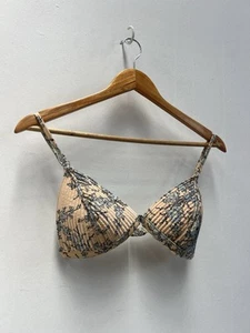 Zimmerman Floral Porcelain Quilted Triangle Bikini Top Size 3 - Picture 1 of 6
