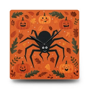 Reloj de Pared Araña Halloween Acrílico Redondo o Cuadrado Decoración Alta Gama Duradero - Imagen 1 de 9