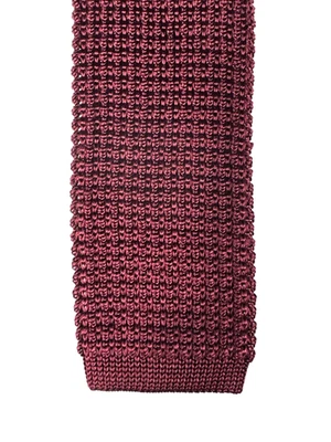 CORBATA CUELLO EXTREMO CUADRADO TEJIDO SEDA MACIZA ROJO BORGOÑA LUDLOW J CREW INVIERNO/OTOÑO Foto 1 de 3