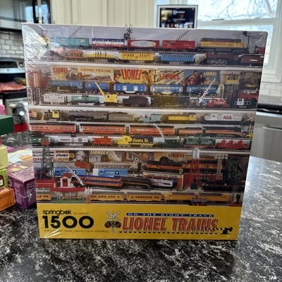 Springbok Hallmark On the Right Track Lionel Trains 1500 piece Puzzle NEW SEALED - Image 1 of 3