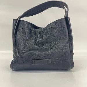 American Leather Co. Triple Entry Leather Auburn Crossbody Bag - Black Pebble - Picture 1 of 7