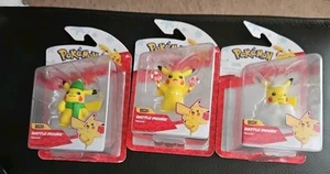 Pokemon Battle Ready Pikachu Lot Of 3 Figures - Picture 1 of 4